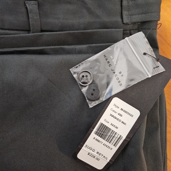 Marc Jacobs Men's Dress Pants Martin Fit Low Rise Skinny Charcoal 34X36 NWT - Picture 11 of 11